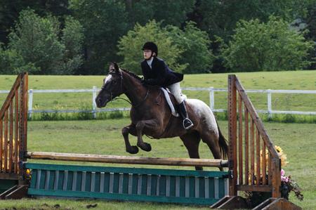 Melony_riding_Luke_at_Whitemud.jpg - Melony riding Stonewall at WEC